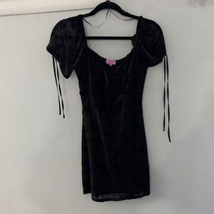 Miami Black Floral Mini Dress